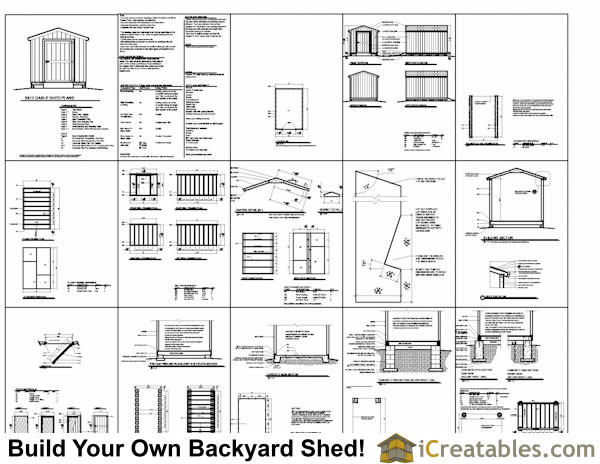 8x12 Shed Plans Storage Shed Plans icreatables.com