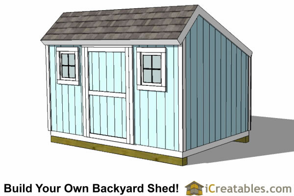 8x12 Saltbox Shed Plans | Storage Shed Plans | icreatables.com