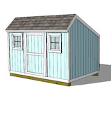 8x12 Saltbox Shed Plans Storage Shed Plans icreatables.com