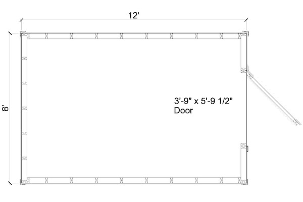 8x12 Gable Roof Barn Shed Plans Floor Plan