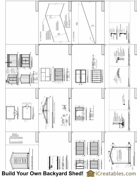 8x12 Backyard Shed Plans Tall Shed Plans Storage Shed Plans