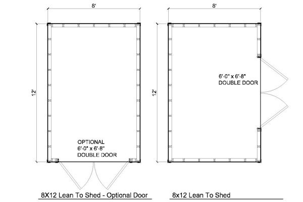 8x12 Lean To Shed Plans | Storage Shed Plans | icreatables.com