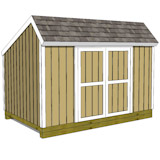 8x12 Saltbox Shed Plans | Saltbox Storage Shed