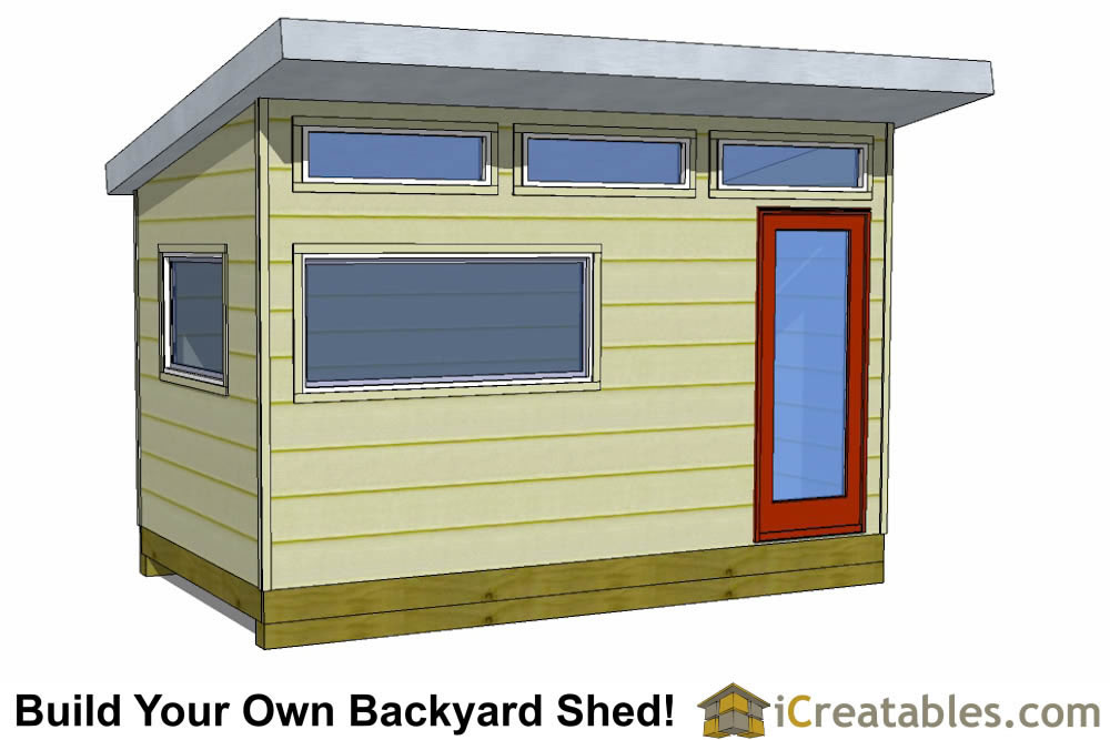 8x16 modern studio shed plan
