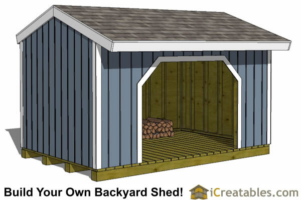 8x16 firewood shed plans icreatables.com