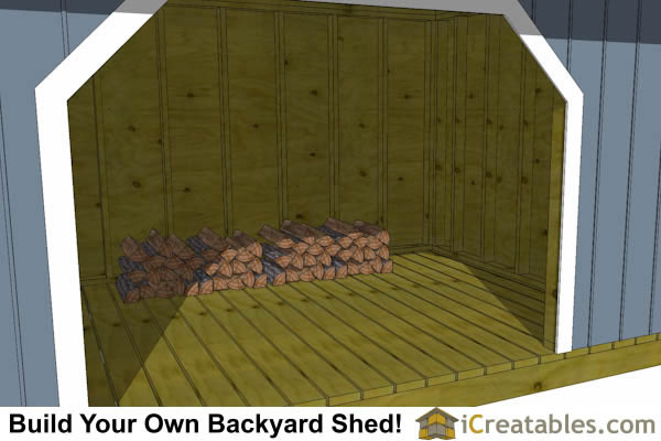 8x16 Firewood Shed Plans | icreatables.com