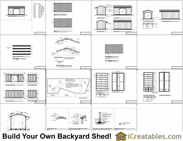 8x16 firewood shed plans