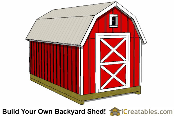 8x16 gambrel shed front
