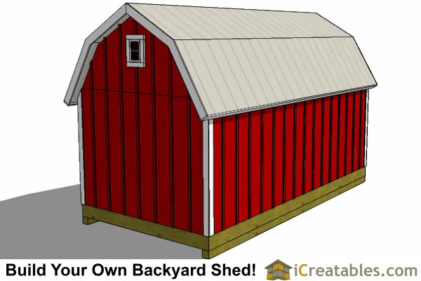 8x16 Gambrel Shed Plans | icreatables.com