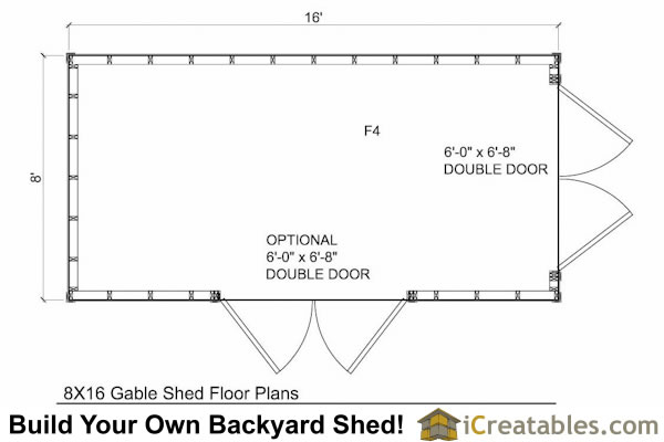 8x16 Shed Plans | Tall Shed Plans | Storage Shed Plans