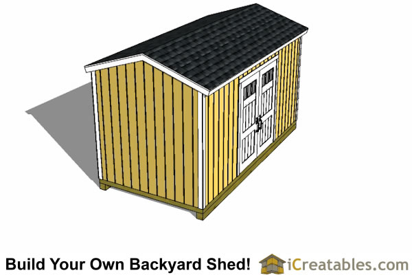 8x16 Shed Plans | Tall Shed Plans | Storage Shed Plans