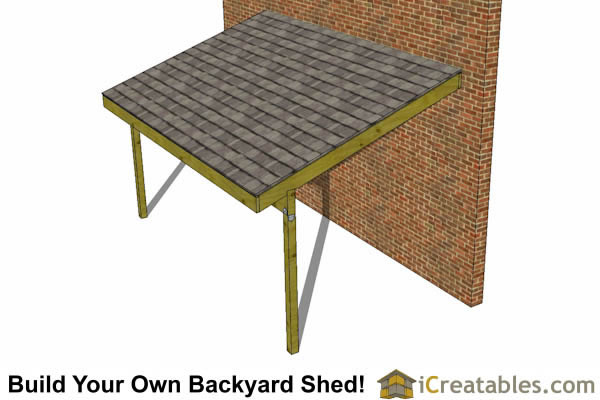 8x16 Lean To Shed Plans | 8x16 Lean To Open Side Shed Plans