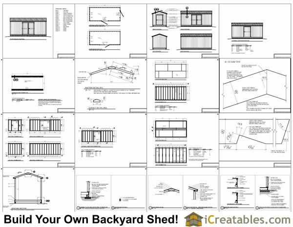 8x18 gable storage shed plans