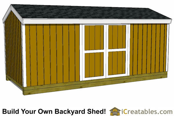 8x16 short backyard shed plans
