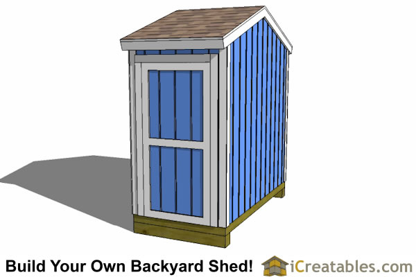 8x4 Gable Shed Plans Floor Plan