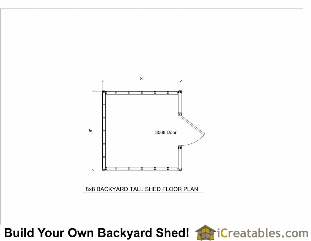 8x8 Backyard Storage Shed Plans