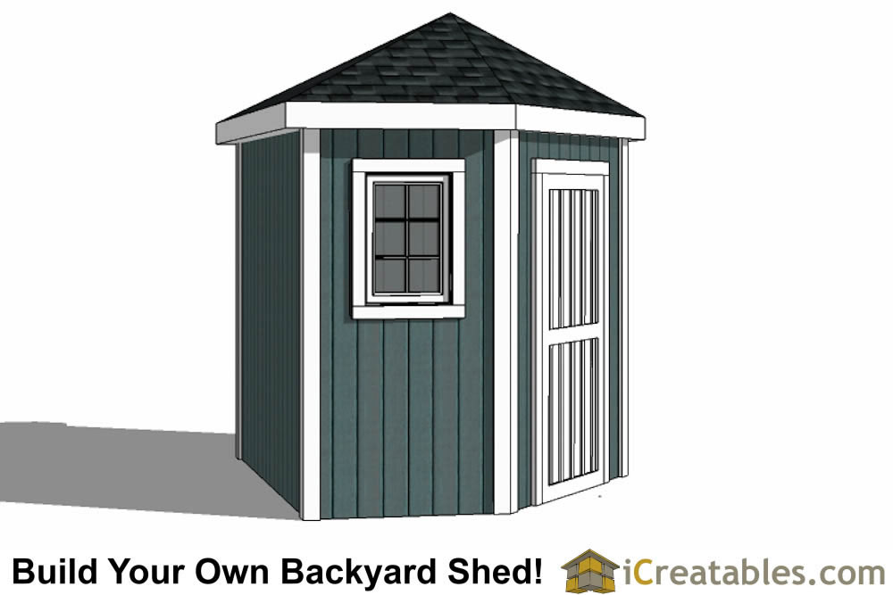 8x8 5 Sided Corner Shed Plans