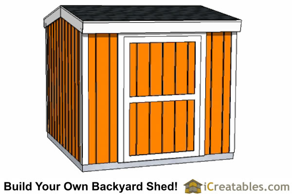 8x8 Backyard Short Shed Plans icreatables.com