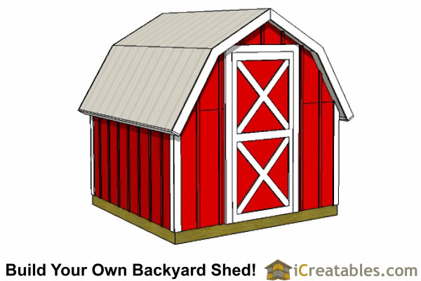 8x8 gambrel shed short barn