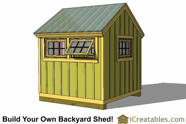 8x8 Greenhouse Shed Plans | Storage Shed Plans | icreatables