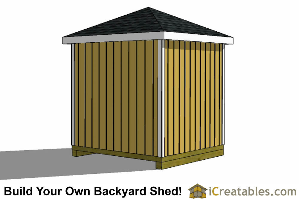 8x8 Hip Roof Shed Plans