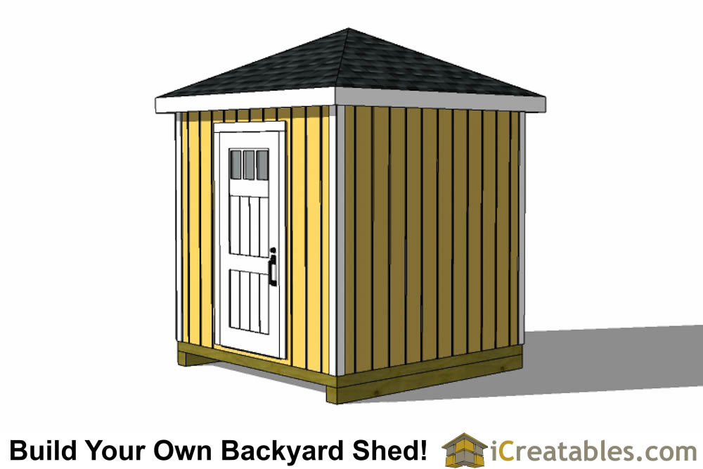 8x8 Hip Roof Shed Plans