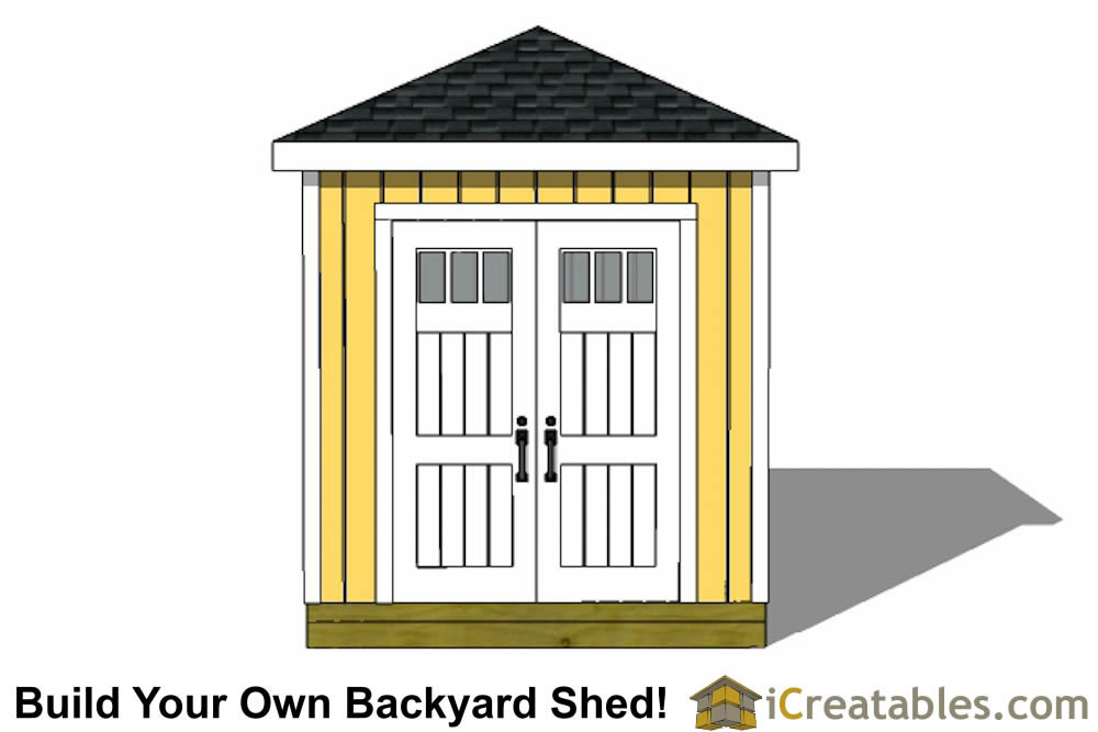 8x8 Hip Roof Shed Plans