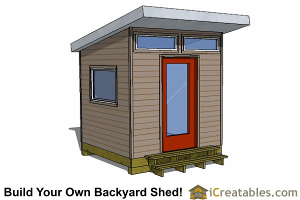 8x10 modern studio shed plans