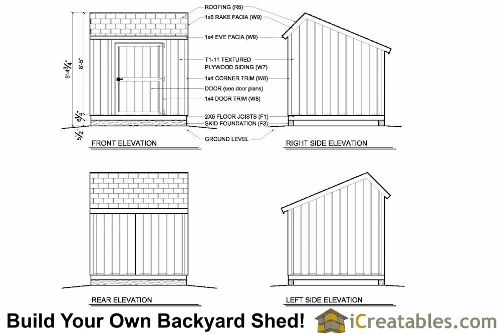 8x8 Saltbox Shed Plans Saltbox Shed Storage Shed Plans 