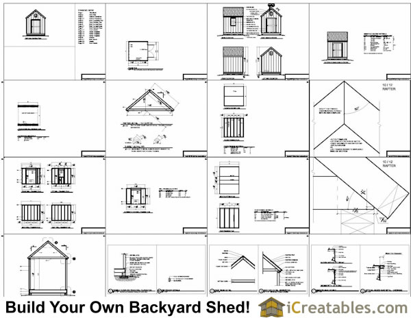 8x8 Cape Cod Shed Plans | Storage Shed Plans | icreatables.com