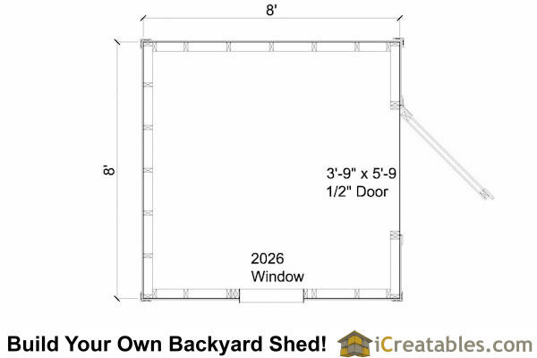 8x8 cape cod shed floor plans