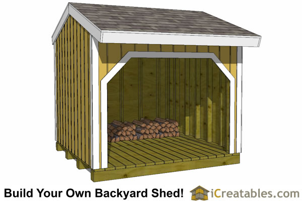 8x8 firewood shed plans