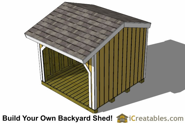 8x8 Firewood Shed Plans Wood Bin Plans icreatables.com