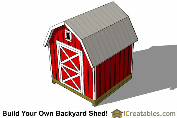 8x10 Gambrel Shed Plans icreatables.com