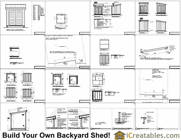 8x8 Lean To Shed Plans | Storage Shed Plans | icreatables.com