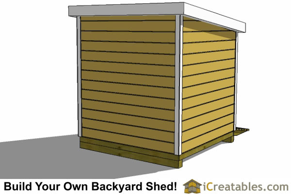 8x8 Lean To Shed Plans | Storage Shed Plans | icreatables.com