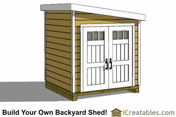 8x8 Lean To Shed Plans | Storage Shed Plans | icreatables.com