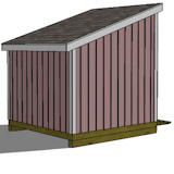 free shed plans rear view