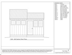 shed plans front elevation sheet