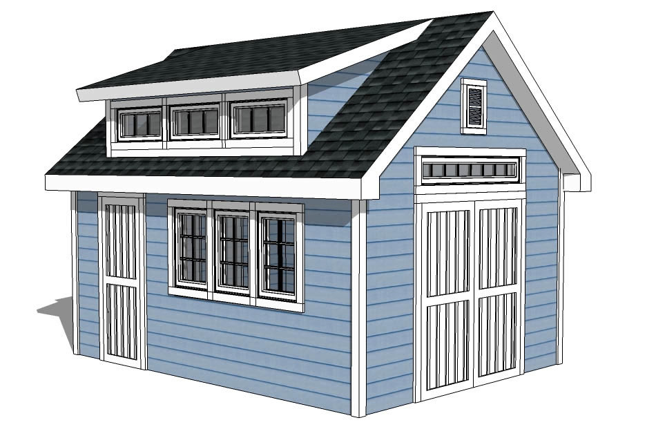 Shed With Dormer Plans.