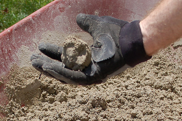 mortar mix hand non stick