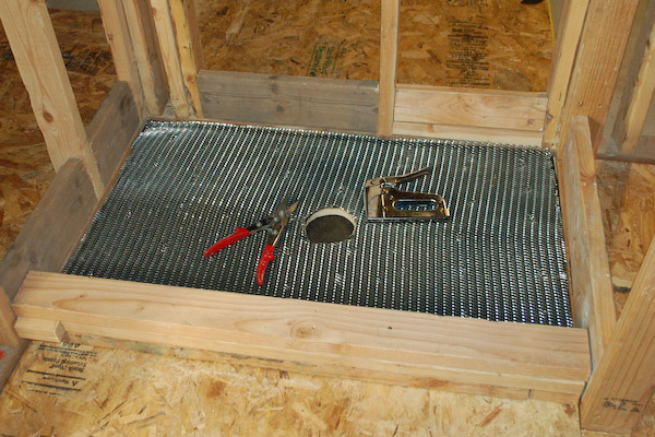 shower pan expanded metal
