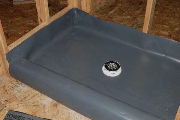 shower pan pvc liner complete